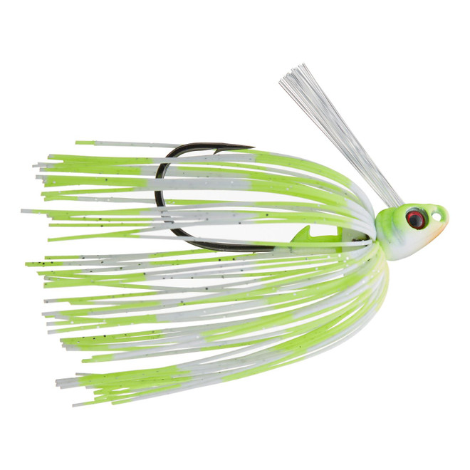Greenfish Tackle Swim Jig Chart/White 3/8