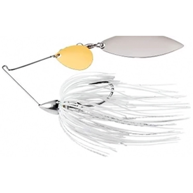 War Eagle Tandem Willow/Colorado Nickel Frame Spinnerbait White/Nickel 3/8