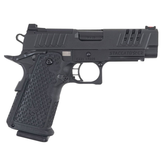 STACCATO 2011 Staccato C2 9mm Luger 3.9in 2x 16rd Mags Optic Ready Black