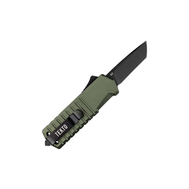 TEKTO A2 Badger Mini OTF Automatic Knife Bronze Black D2 Tanto