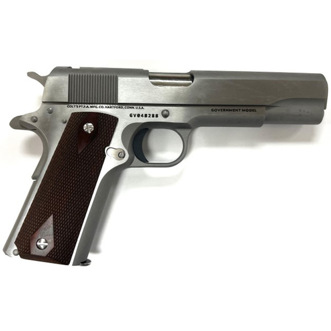 Colt 1911 Classic .45 acp 5" Stainless 7+1 Rounds, Wood Grips No Sights