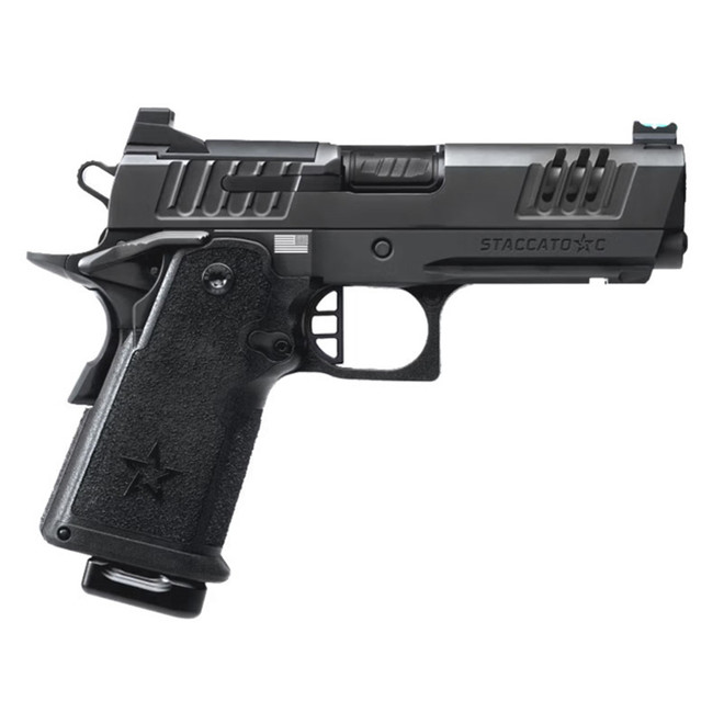 Staccato C Compact Grip Flat Trigger DLC 4" Barrel X-Series 9mm (2)-15 Rd Mags