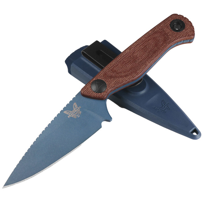 Benchmade Dacian Brown Canvas Micarta Spear Point Folding Knife