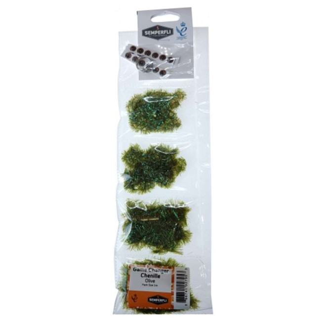 Semperfli Game Changer Chenille Pack Olive Streamer Patterns