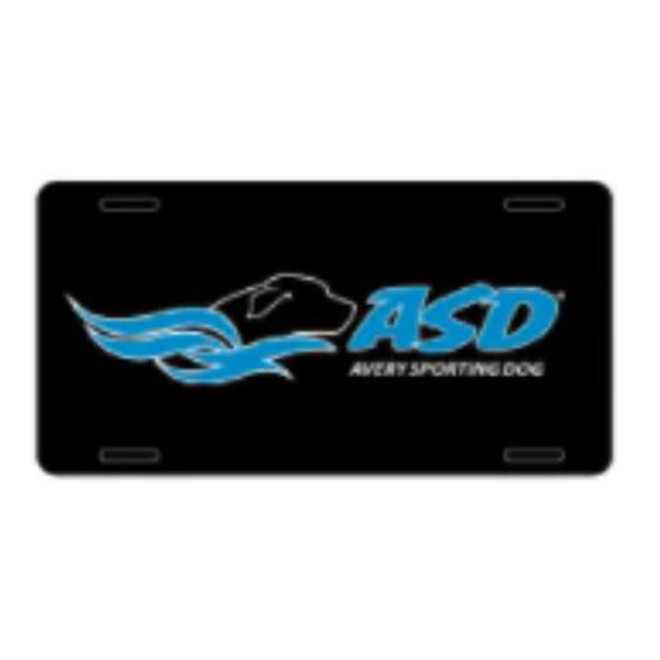 Aluminum License Plate ASD Black License plate