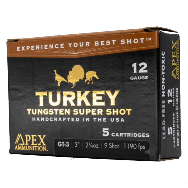 Apex Ammunition 12ga 3? 2-1/4oz 9 Shot 5 Rnd
