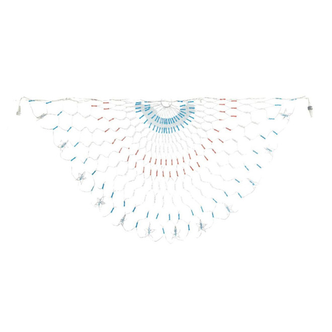 Online Flag Store 4ft Patriotic Banner Light - 243 Red, White, & Blue LEDs - Waterproof