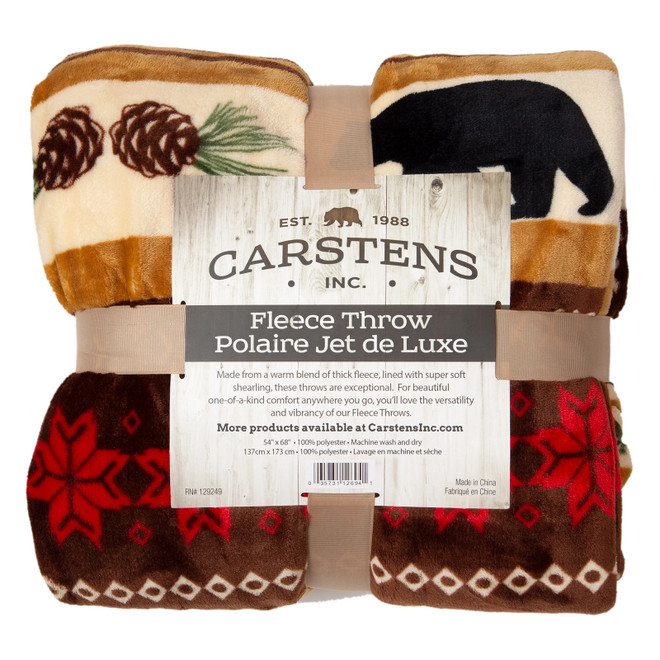Carstens Hinterland Plush Sherpa Throw Blanket