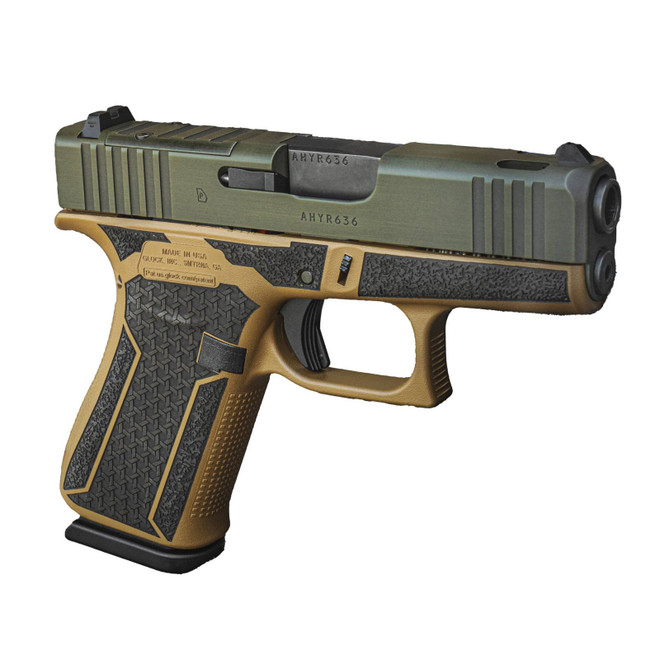 Glock 43x MOS "Happy Little Trees" FDE / Black 9mm 3.4" Barrel 10 Rounds