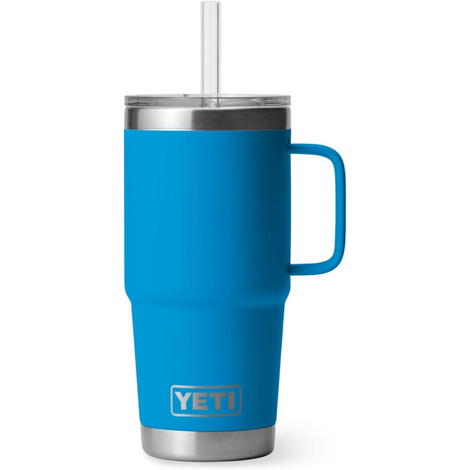Yeti Rambler 25oz Straw Mug Big Wave Blue
