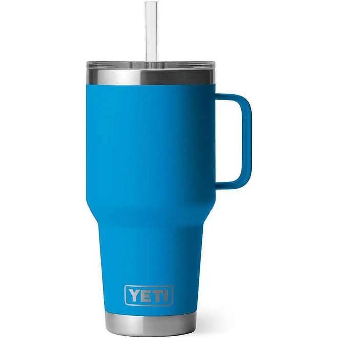 Yeti Rambler 35oz Straw Mug Big Wave Blue