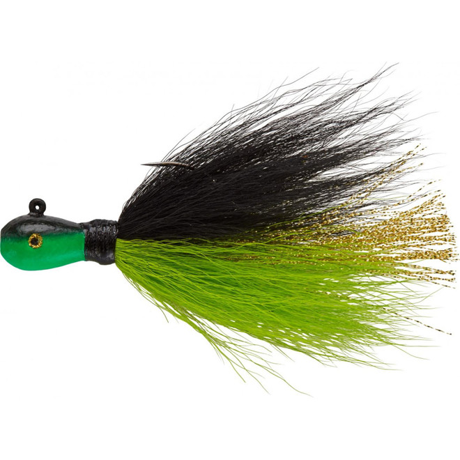 Mepps Bucktail Jig 1/2oz Black Chartreuse
