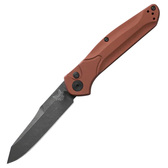 Benchmade Auto Osborne Burnt Copper Aluminum 3.4" Reverse Tanto Blade