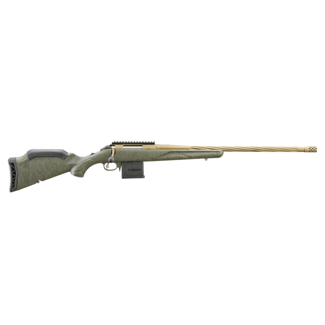 Ruger American Predator Rifle Gen II Green Splatter / Bronze 6MM ARC 22" Barrel 10 Round