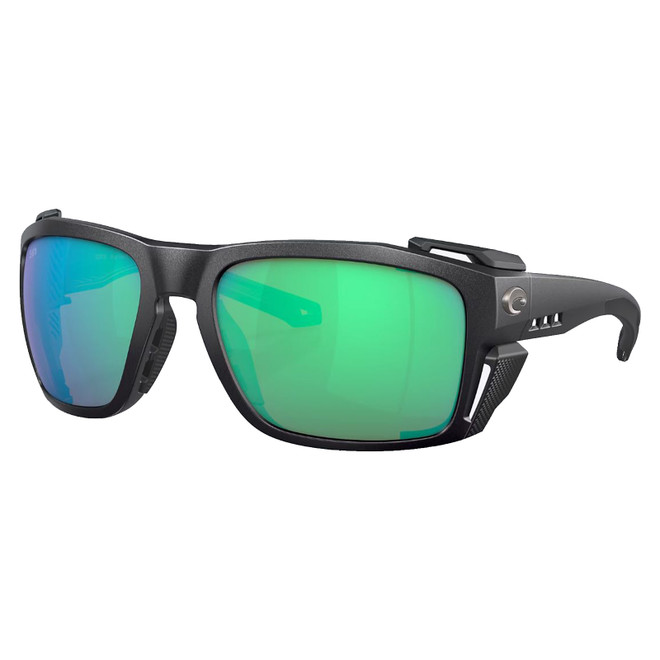 Costa King Tide 8 Black Pearl Frame Green Mirror Polarized Glass Lenses