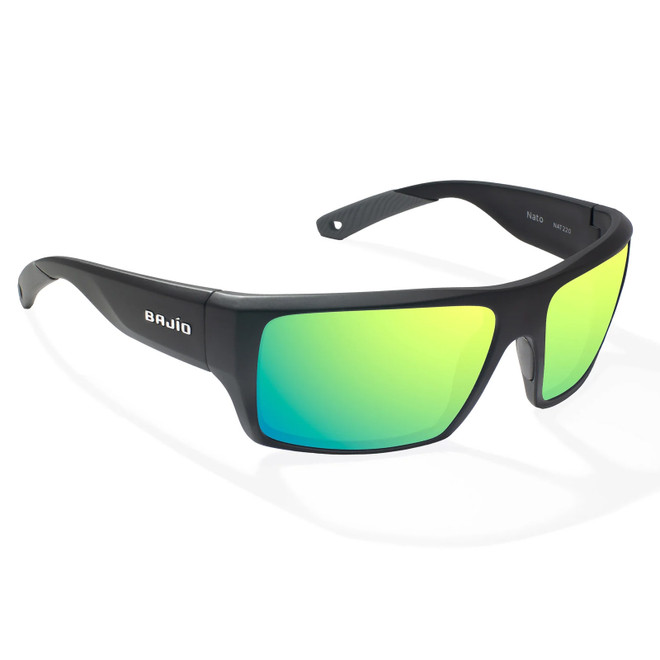 Bajio Nato Sunglasses Matte Black frame / Green Polycarbonate Lens