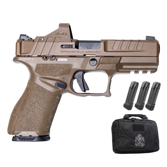 Springfield Armory Echelon 4.0C FDE 9mm Gear Up Pistol Package 4? Barrel 4 18+1 Round Mags