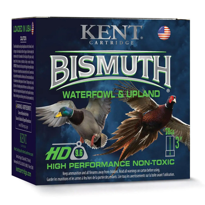 Kent Bismuth High-Performance Non-Toxic Waterfowl & Upland 28ga 3? 1oz 1350 fps #4 25 Rounds