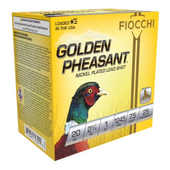 Fiocchi Golden Pheasant - 20ga #7.5 25 Rounds