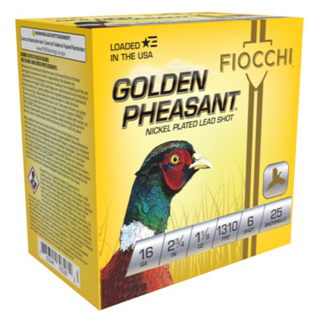 Fiocchi Golden Pheasant - 16ga #6 25 Rounds