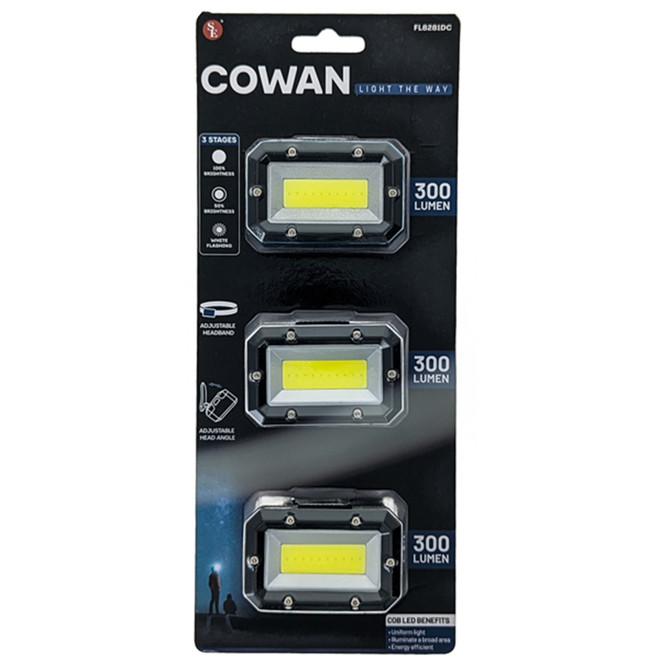 Sona 3-Pack 300 Lumens Headlamp Set