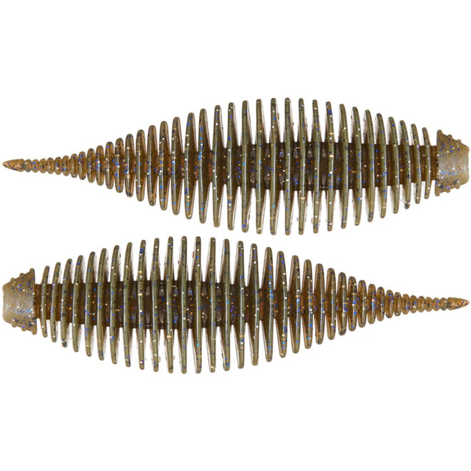Geecrack Floating Elastomer Bellows Shad Soft Plastic Creature Bait - 3.8 Inch AJ's Magic Juice