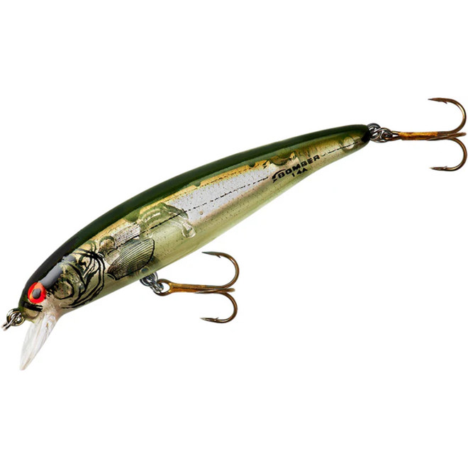 Bomber B14 Long A 3 1/2 inch Suspending Jerkbait Silver Flash Green Back