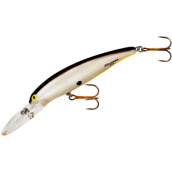 Bomber Deep Long A Minnow 24A Jerkbait/Trolling Hard Minnow 3.5" 3/8 Oz Pearl/Black Back