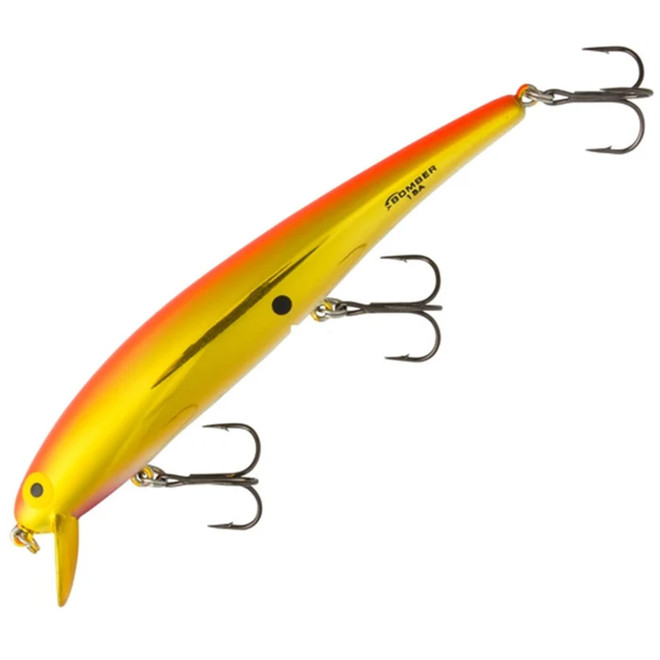 Bomber B15 Long A 4 1/2 inch Suspending Jerkbait Gold Chrome Orange White