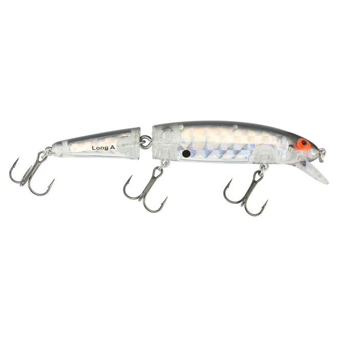 Bomber 15J Jointed Shallow Diver 4 1/2" Silver Prism-Black