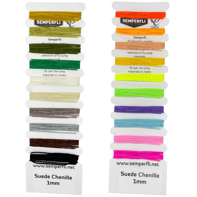 Semperfli Suede Chenille 1mm Multicard 1mm Natural Colors