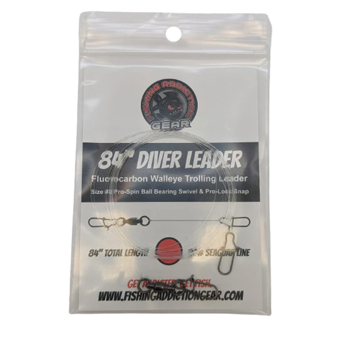 Fishing Addiction Walleye Trolling Diver Leaders 84"