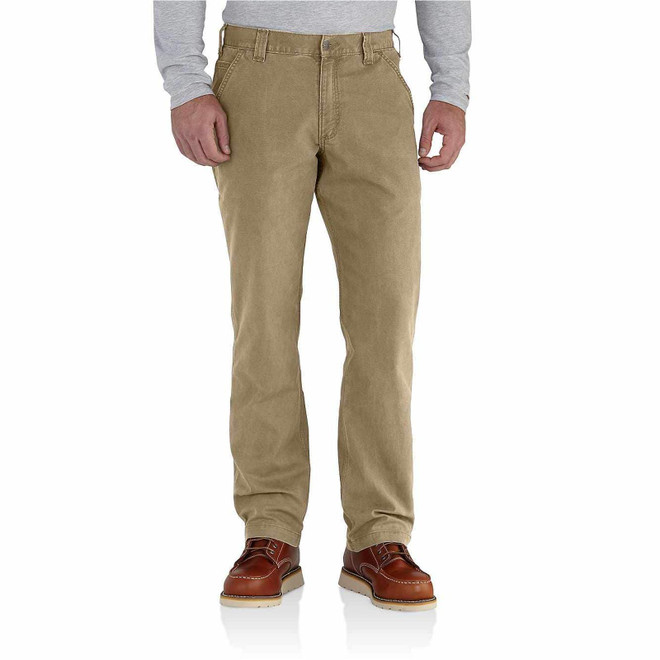 Carhartt Mens Rugged Flex Relaxed Fit Rigby Dungaree Canvas Work Pants