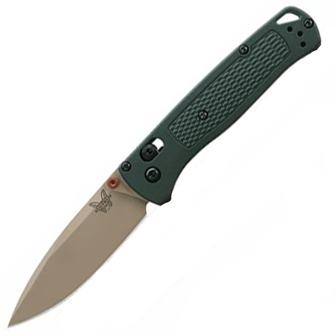 Benchmade Bugout Taiga Green Aluminum Drop-Point Folding 3.2" Blade