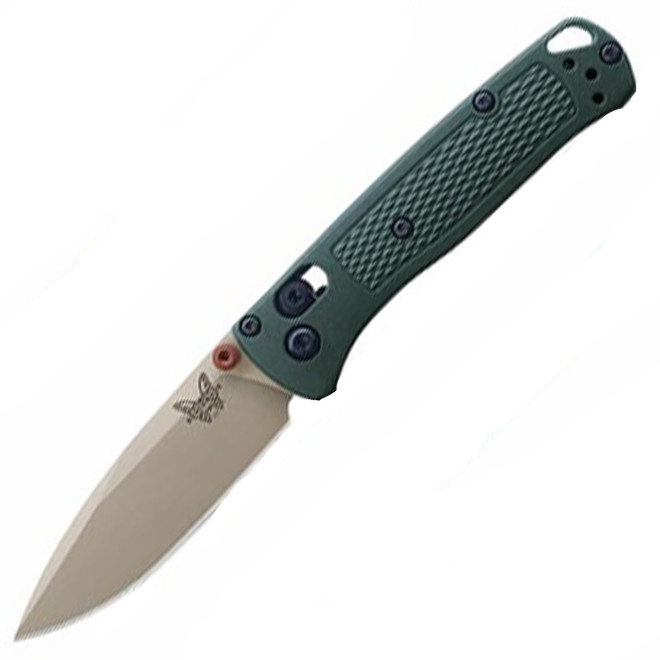 Benchmade Mini Bugout Taiga Green Drop-Point Folding 2.82" Blade