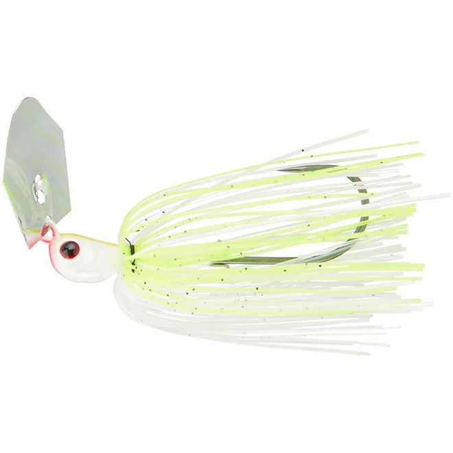 Hag's Baits Hurricane Bladed Jig - 3/8 oz White Chartreuse Silver Blade
