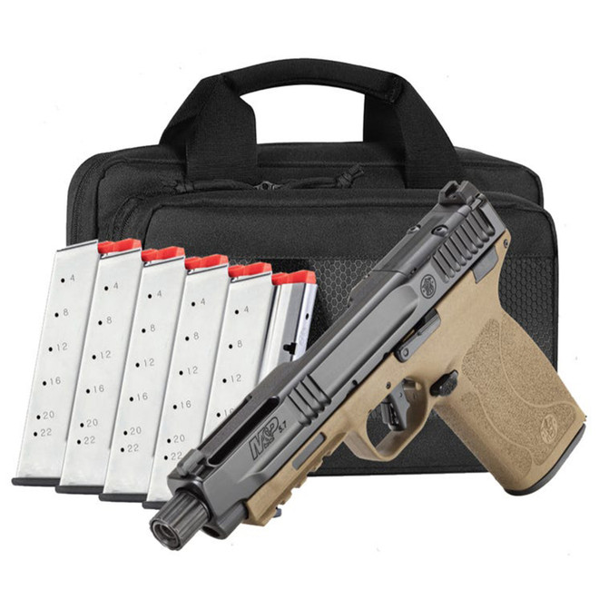 Smith and Wesson M&P5.7 FDE / Black 5.7 X 28 5" Barrel 22-Round 6 Mag