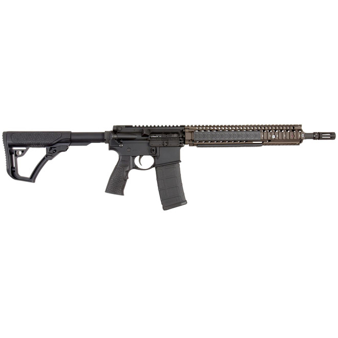 Daniel Defense 0208806027055 DDM4 M4A1 *CA Compliant 5.56x45mm NATO 14" 10+1 Black Hard Coat Anodized 6 Position w/SoftTouch Overmolding Stock with Flat Dark Earth Handguard