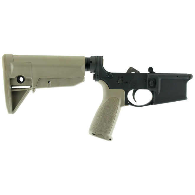 BCM LRGSTKMOD0FDE BCM Lower MOD 0 Multi-Caliber 7075-T6 Aluminum Black Cerakote Synthetic Flat Dark Earth Pistol Grip & Stock for AR-Platform