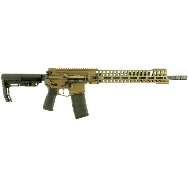 Patriot Ordnance Factory 01145 P415 Edge 223 Rem,5.56x45mm NATO 16.50" 30+1 Burnt Bronze Rec Black 6 Position MFT Stock/Grip
