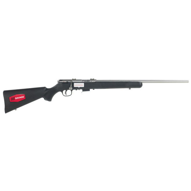Savage Arms 96712 93R17 FSS Full Size 17 HMR 5+1 21" Matte Button Rifled Barrel, Matte Drilled & Tapped Stainless Steel Receiver, Matte Black Fixed Synthetic Stock, Right Hand