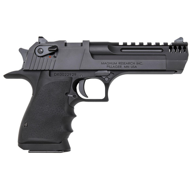 Magnum Research DE445IMB Desert Eagle L5 44 Rem Mag 5" with Muzzle Brake 8+1 Black Hardcoat Anodized Aluminum Frame Black Carbon Steel Slide Black Hogue Wraparound Grip