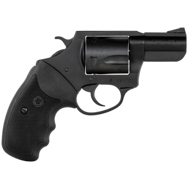 Charter Arms 63520 Mag Pug Large 357 Mag, 5 Shot 2.20" Black Nitride Steel Barrel, Cylinder & Frame w/Black Finger Grooved Rubber Grip