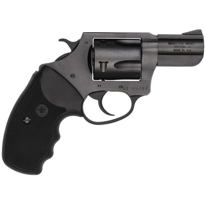 Charter Arms 13520 Mag Pug Large 357 Mag, 5 Shot 2.20" Black Ported Steel Barrel, Black Steel Cylinder & Frame w/Black Finger Grooved Rubber Grip