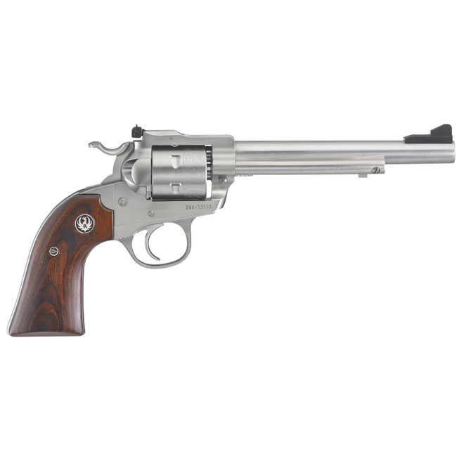 Ruger 0680 Blackhawk Sports South Exclusive 22 LR 6rd 6.50" Barrel, Stainless Steel Barrel/Cylinder/Frame, Exposed Hammer, Bisley Hardwood Grip, Ramp Front/Adjustable Rear Sights