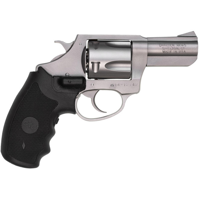 Charter Arms 74424 Bulldog Large 44 Special, 5 Shot 2.50" Matte Stainless Steel Barrel, Cylinder & Frame w/ Black Crimson Trace Laser Grip