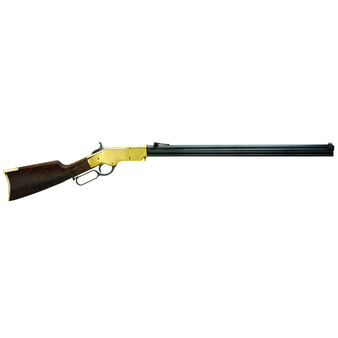 Henry H011 Original Full Size 44-40 Win 13+1 24.50" Blued Octagon Barrel, Polished Brass Receiver, Fancy American Walnut Wood Stock, Brass Buttplate/Pad Right Hand