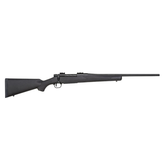 Mossberg 27892 Patriot Full Size 30-06 Springfield 5+1 22" Matte Blued Fluted Barrel, Drilled & Tapped Matte Blued Stainless Steel Receiver, Black Fixed Synthetic Stock, Right Hand