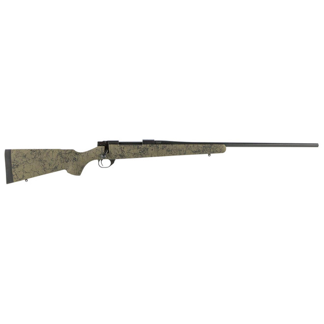 Howa HHS63703 M1500 HS Precision 7mm Rem Mag 3+1 24" Barrel, Black Metal Finish, Green Black Webbed Fixed HS Precision Stock