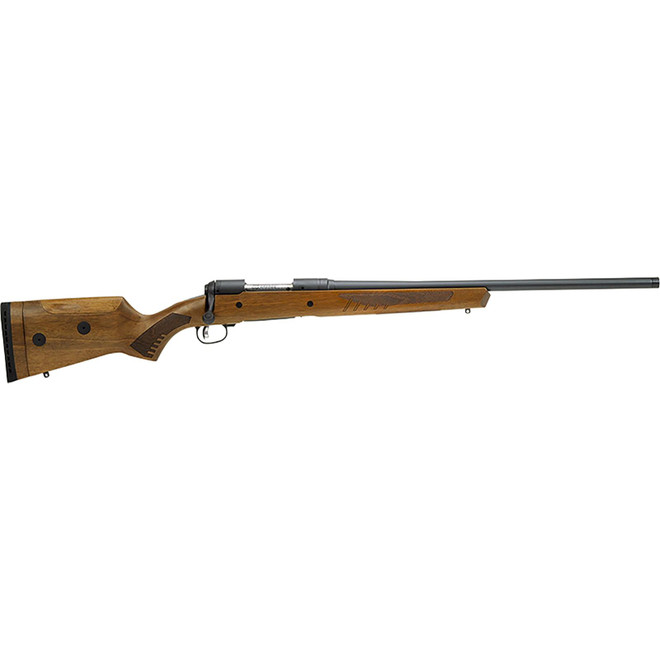 Savage Arms 57424 110 Classic Full Size 243 Win 4+1 22" Matte Black Threaded Barrel, Matte Black Drilled & Tapped Carbon Steel Receiver, Adj Comb & LOP Satin Walnut Stock, Right Hand
